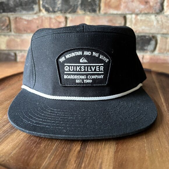 The Mountain And The Wave Quicksilver Flatbill Black White Rope Hat - Picture 7 of 16